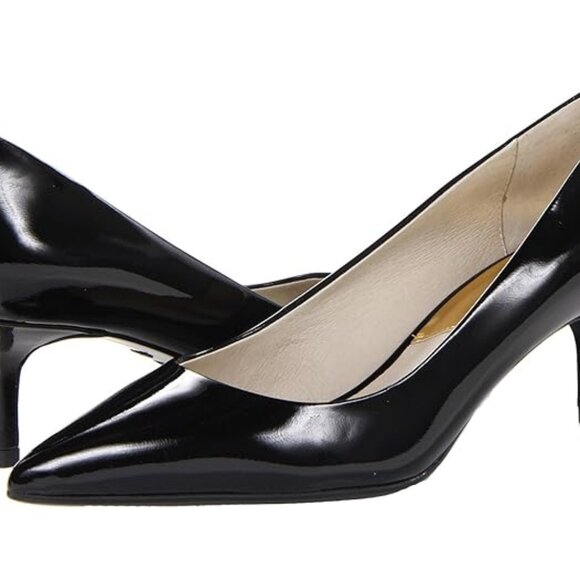 Michael Kors MK Flex Kitten Pump Black Patent - Picture 1 of 9